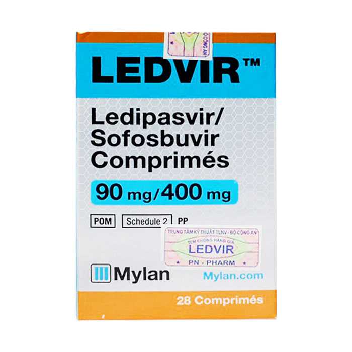 Ledvir Mylan trị viêm gan C 28 viên