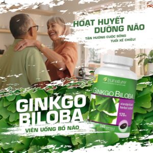 Ginkgo Biloba 120mg Trunature giúp bổ não