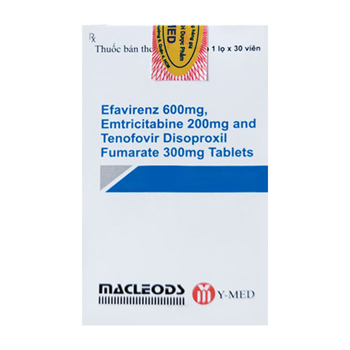 Efavirenz Emtricitabine Tenofovir 600mg/200mg/300mg 30 viên