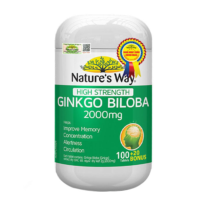 Ginkgo Biloba 2000mg Nature's Way 120 viên