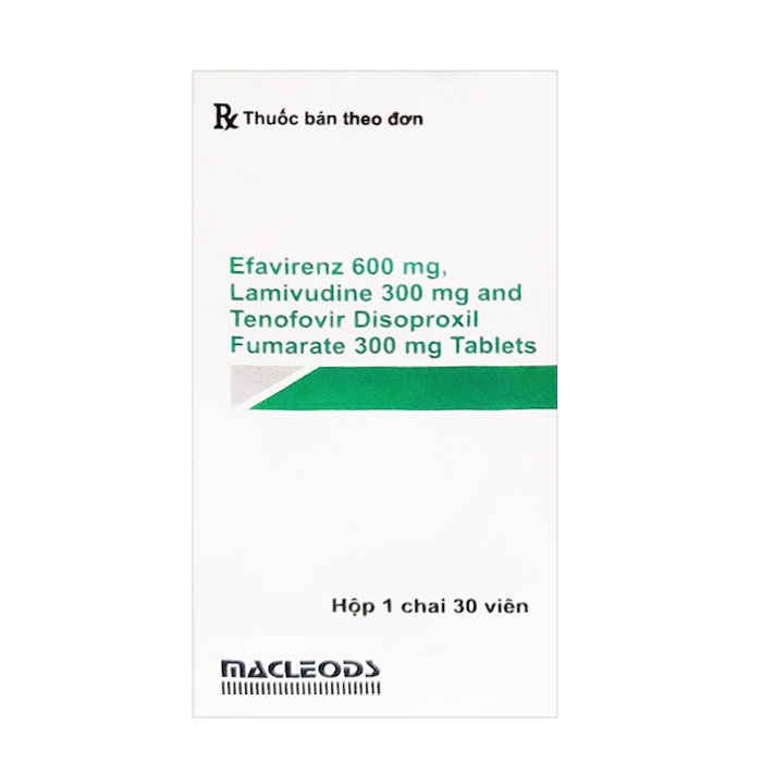 Efavirenz Lamivudine Tenofovir 600mg/300mg/300mg 30 viên