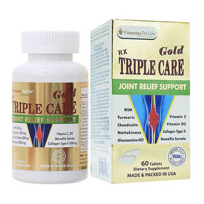 Triple Care Gold giúp bổ xương khớp 60 viên