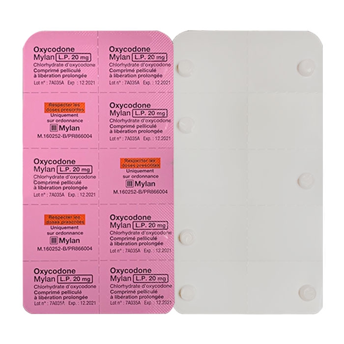 Oxycodone 20mg Mylan giúp giảm đau 28 viên