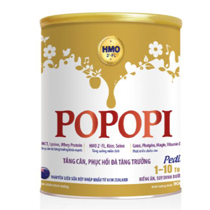 Popopi Pedia 900g – Sữa tăng cân phục hồi tăng trưởng