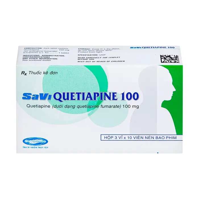 Savi Quetiapine 100 điều trị tâm thần 30 viên