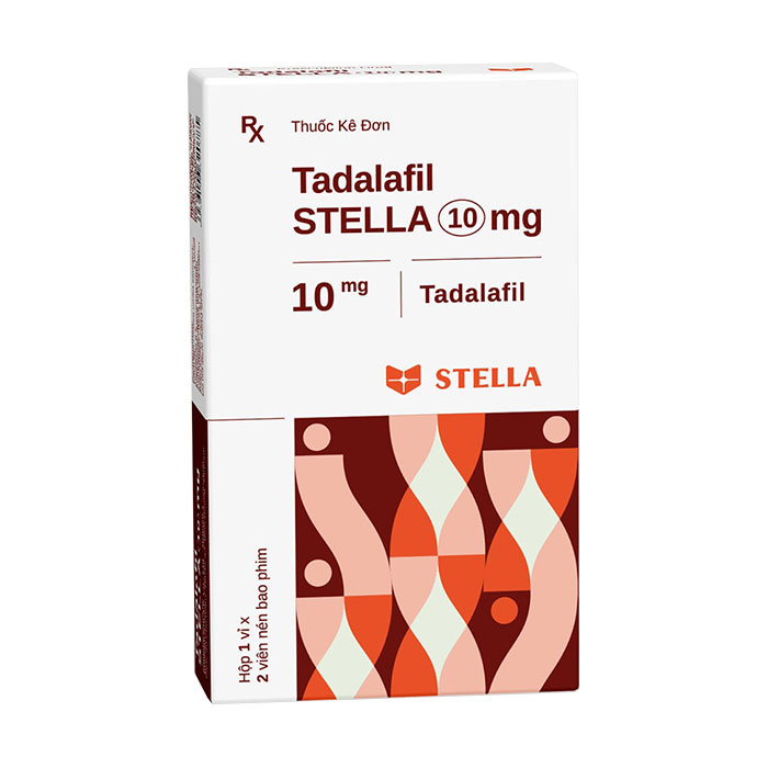 Tadalafil 10mg Stella trị rối loạn cương dương 2 viên