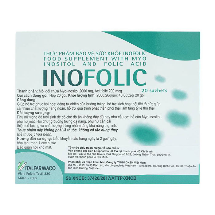 Inofolic tăng khả năng thụ thai 20 gói
