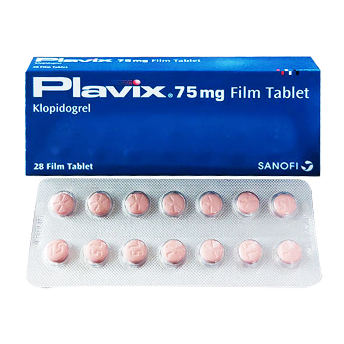 Plavix 75mg ngừa huyết khối 28 viên