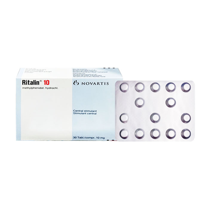 Ritalin 10 trị rối loạn tăng động, chứng ngủ rũ 30 viên
