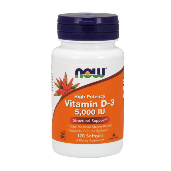 Vitamin D3 5000IU Now 120 viên
