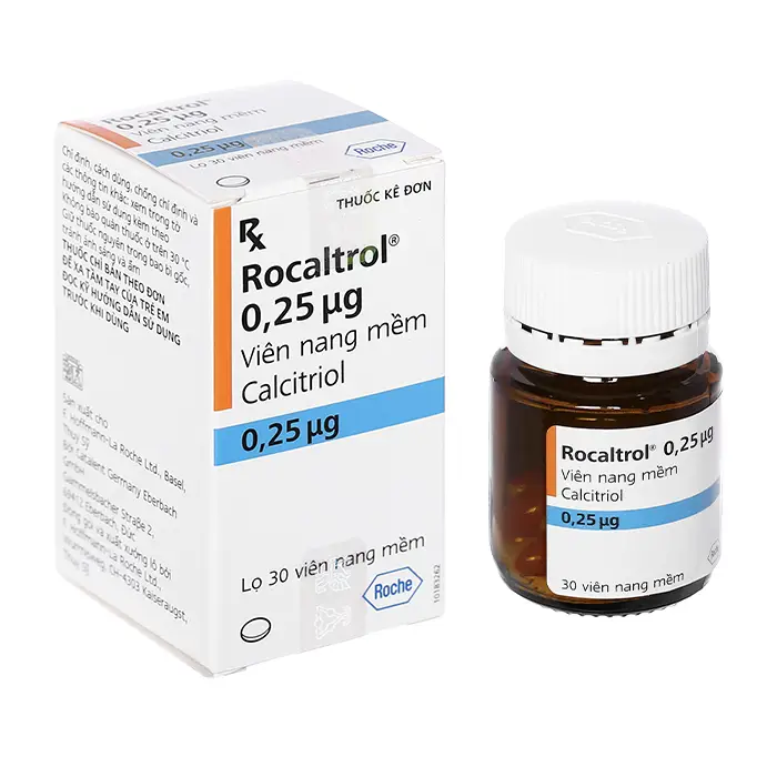 Thuốc trị loãng xương, nhuyễn xương Rocaltrol 0.25mcg Thuốc trị loãng xương, nhuyễn xương Rocaltrol 0.25mcg