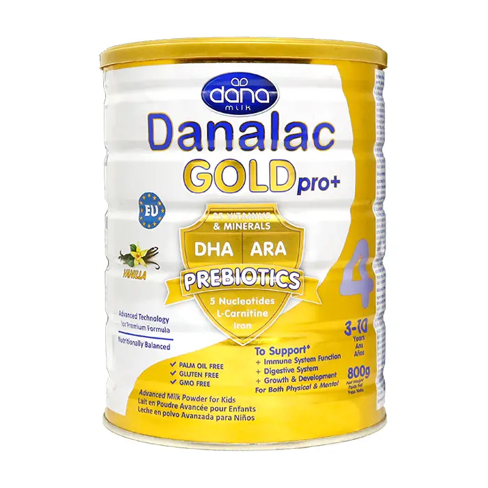 Sữa Danalac Gold Pro 4 bổ sung prebiotics 800g