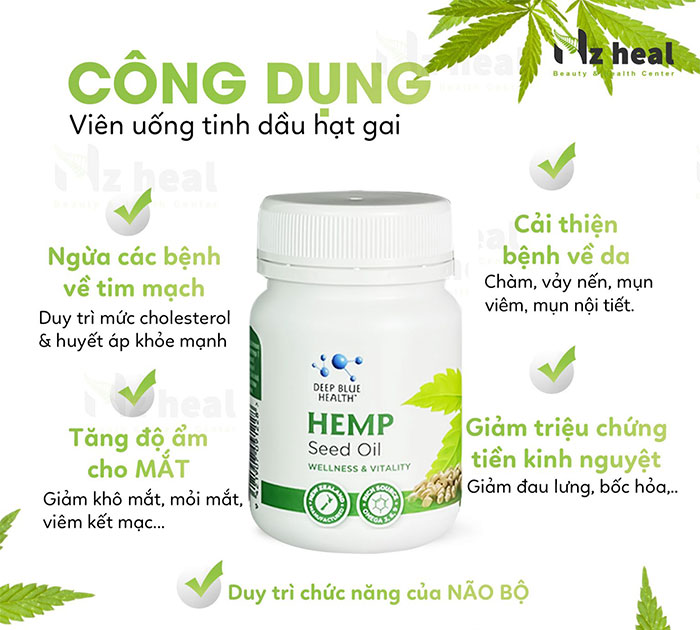 Hemp Seed Oil Deep Blue Health 60 viên