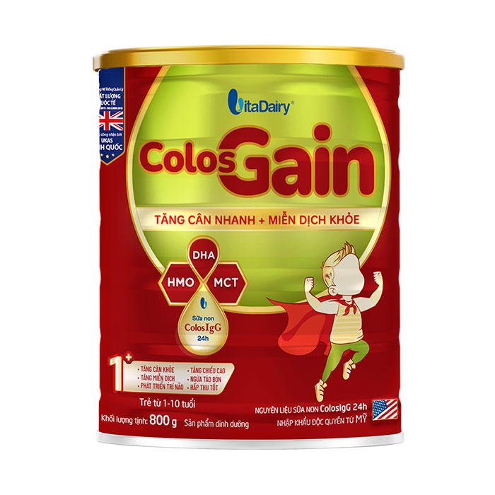 Sữa Colos Gain 1 + Vitadairy 800g tăng cân, tăng miễn dịch