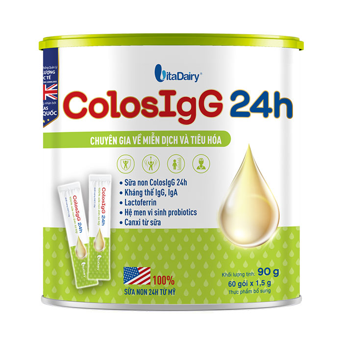 Sữa ColosIgG 24h Vitadairy 90g – Sữa tăng miễn dịch, tốt tiêu hóa