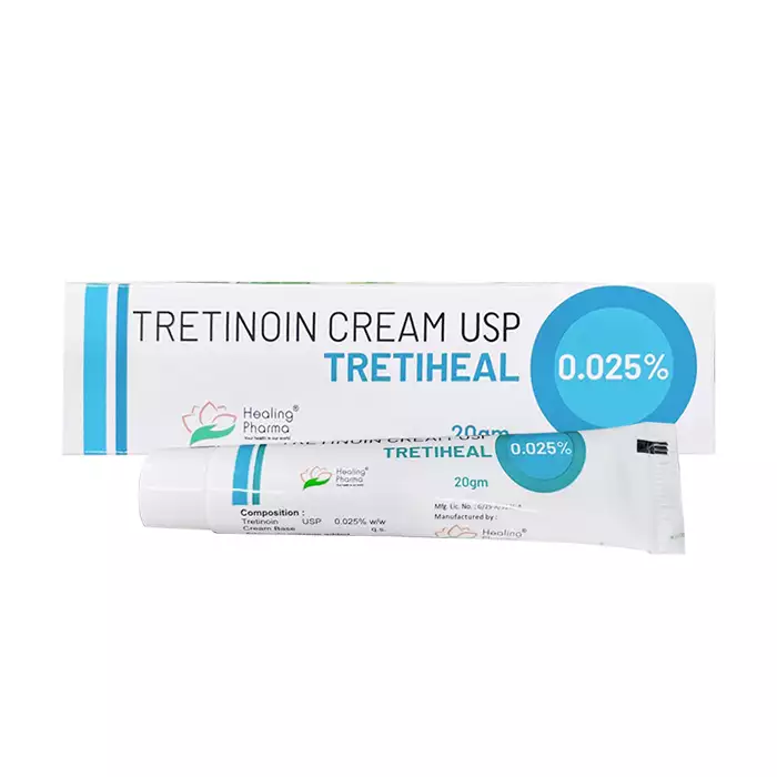 Tretiheal 0.025 % 20g – Kem trị mụn, chống lão hóa da