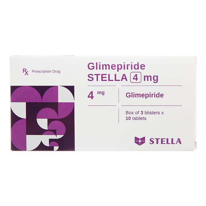Glimepiride Stella 4mg trị đái tháo đường 60 viên