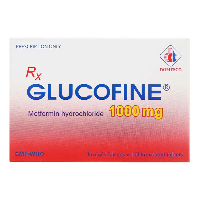 Glucofine 1000mg Domesco hỗ trợ điều trị đái tháo đường 30 viên