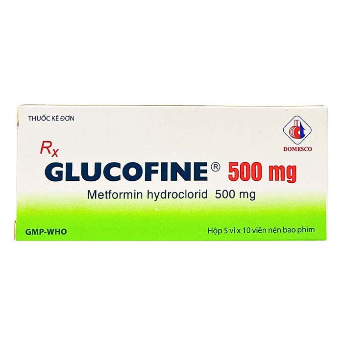 Glucofine 500mg Domesco điều trị đái tháo đường 50 viên