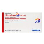 Glucophage XR 750mg Merck điều trị tiểu đường 30 viên