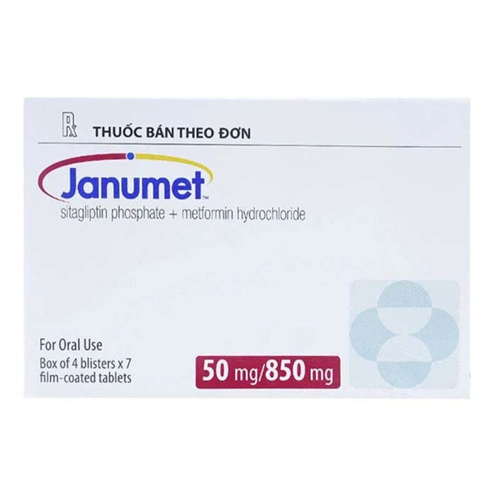 Janumet 50mg/850mg MSD điều trị đái tháo đường 28 viên