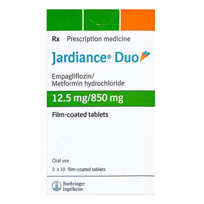 Jardiance Duo 12.5mg/850mg Boehringer điều trị tiểu đường 30 viên