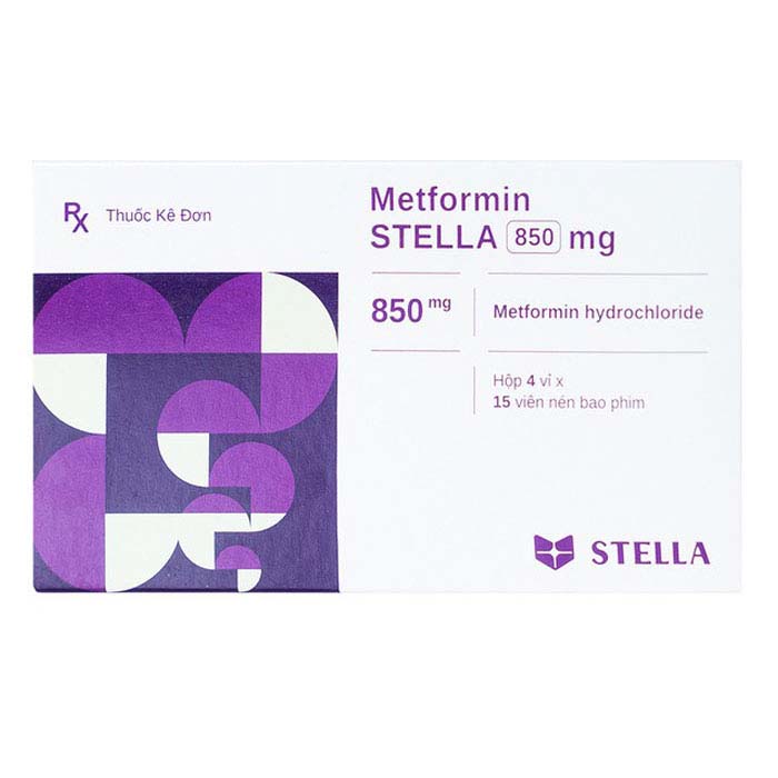 Metformin Stella 850mg điều trị bệnh đái tháo đường 60 viên