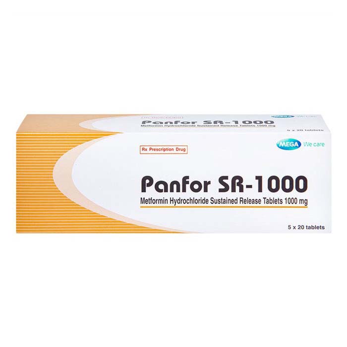 Panfor SR-1000 MEGA We Care điều trị bệnh đái tháo đường 100 viên