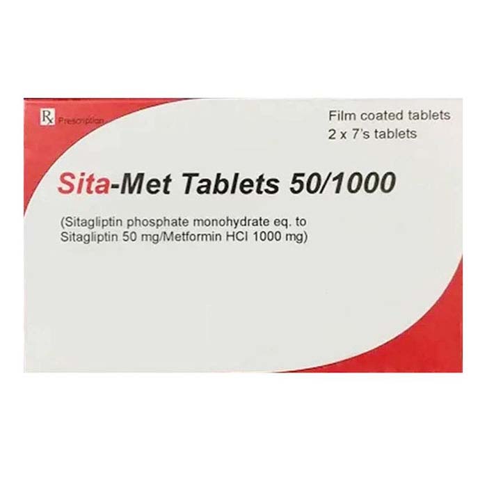 Sita-Met 50/1000 Ccl điều trị đái tháo đường 14 viên