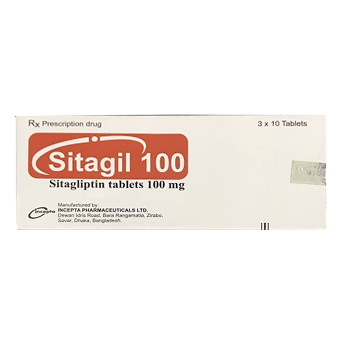 Sitagil 100 Incepta điều trị đái tháo đường 30 viên