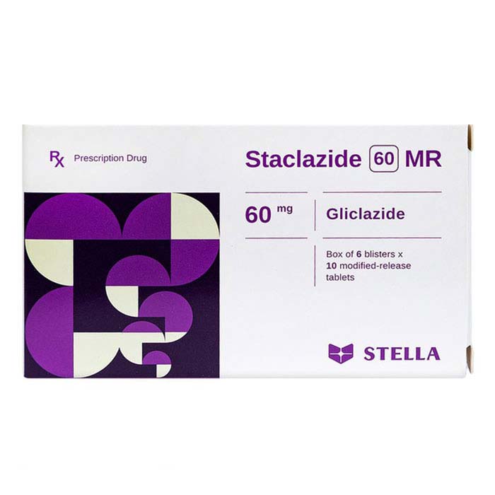Staclazide 60 MR Stella điều trị đái tháo đường 60 viên