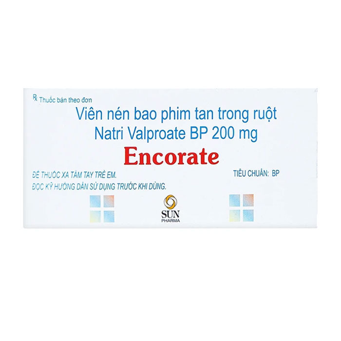 Encorate 200mg Sun Pharma điều trị động kinh