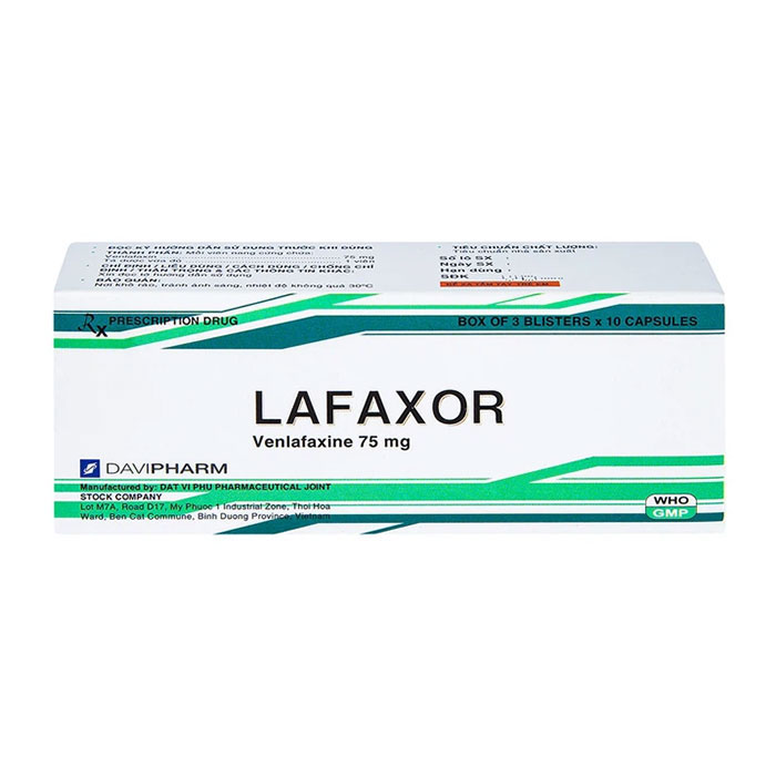 Lafaxor 75mg DaviPharm chống trầm cảm