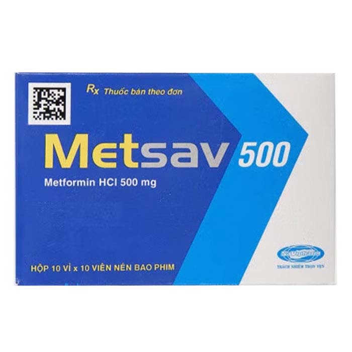 Metsav 500 SaVi điều trị tiểu đường 100 viên