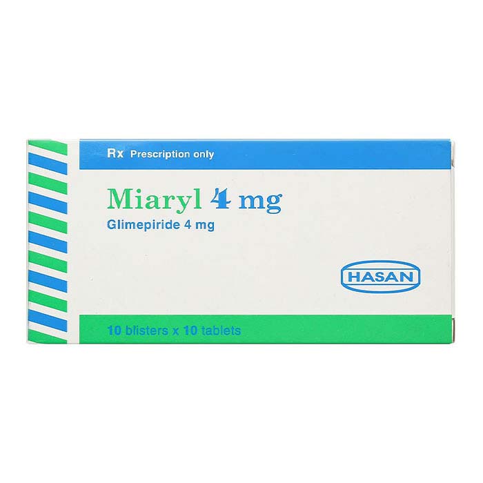 Miaryl 4mg Hasan điều trị đái tháo đường 100 viên