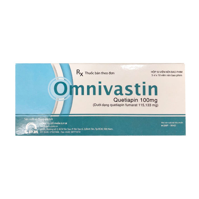 Omnivastin 100mg SPM điều trị tâm thần phân liệt
