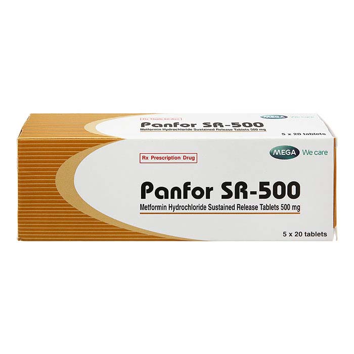 Panfor SR-500 MEGA We Care điều trị bệnh đái tháo đường 100 viên
