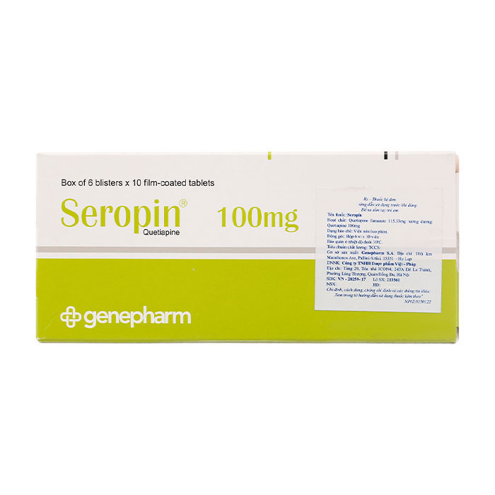 Seropin 100mg Genepharm điều trị tâm thần phân liệt