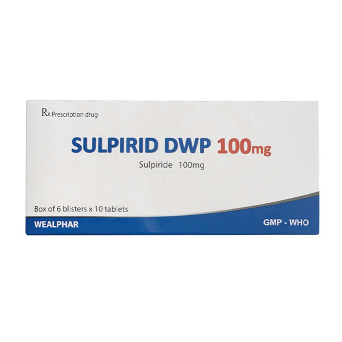 Sulpirid Dwp 100mg Wealphar điều trị ngắn hạn các triệu chứng lo âu