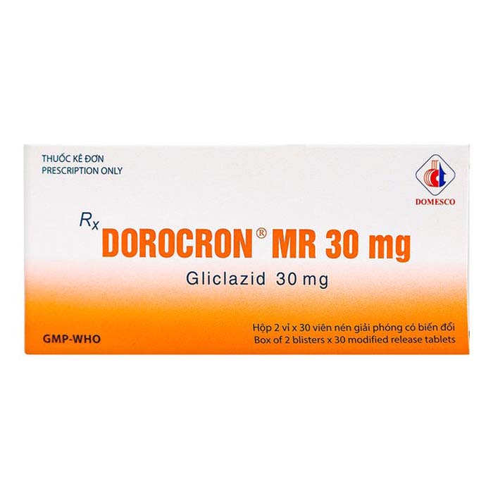 Dorocron MR 30mg Domesco điều trị đái tháo đường 60 viên