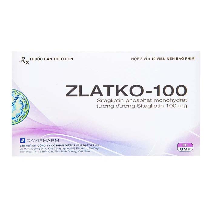 Zlatko-100 DaviPharm điều trị đái tháo đường 30 viên