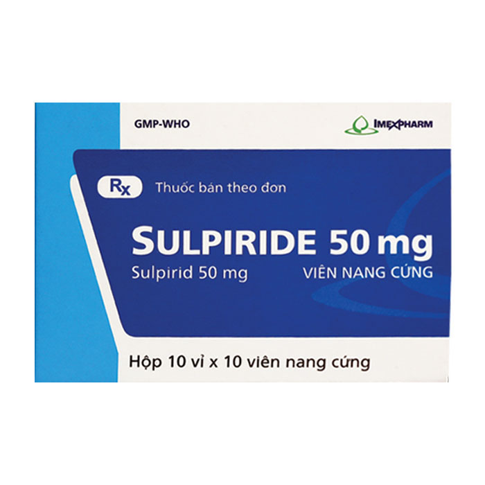 Sulpiride 50mg Imexpharm điều trị tâm thần phân liệt