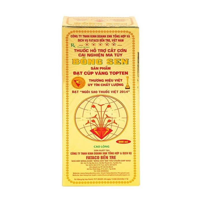 Thuốc hỗ trợ cắt cơn cai nghiện ma túy Bông Sen Fataco 500ml