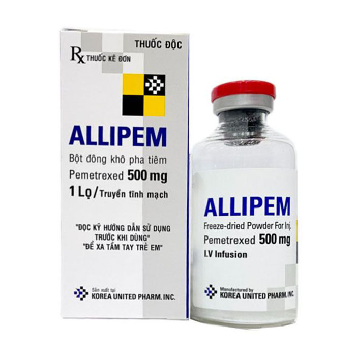 Allipem 500mg United điều trị ung thư phổi không tế bào nhỏ