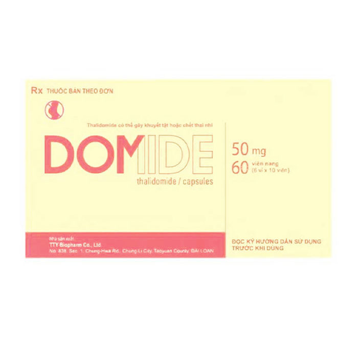 Domide 50mg TTY Biopharm điều trị đa u tủy, u phong quầng đỏ