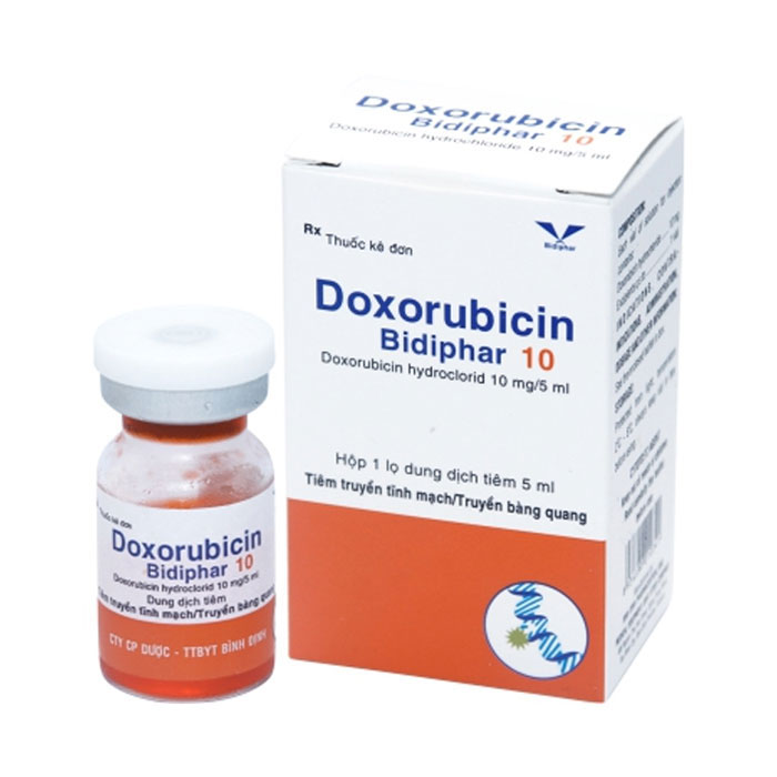 Doxorubicin Bidiphar 10mg/5ml điều trị ung thư vú