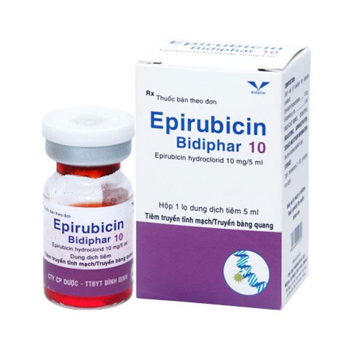 Epirubicin Bidiphar 10 mg/5ml điều trị ung thư vú, phổi