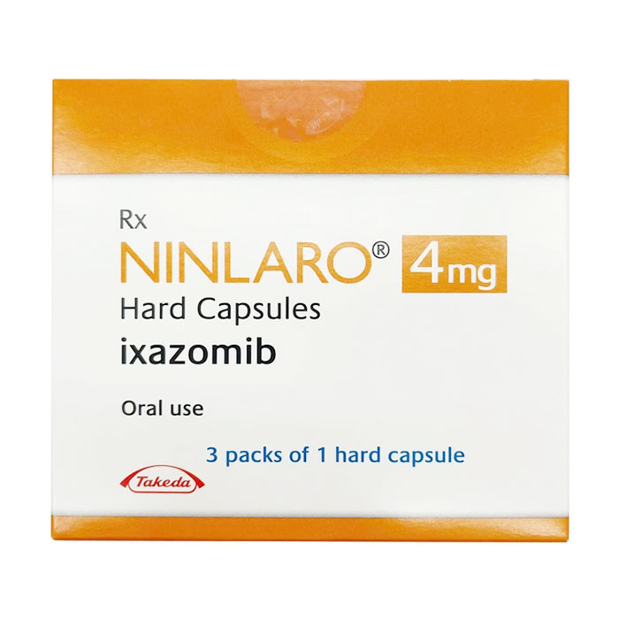 Ninlaro 4mg Takedo với thành phần chính là ixazomib được sử dụng trong điều trị đa u tủy xương đã được điều trị ít nhất một lần trước đó, được dùng kết hợp với lenalidomide và dexamethasone.